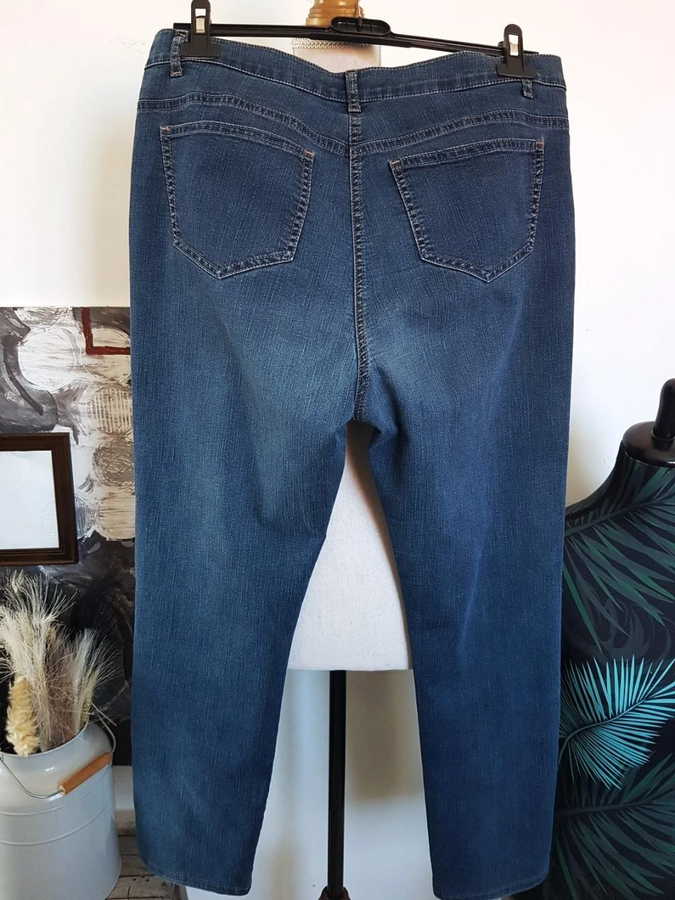 👧Jean Weinberg azul crudo - Corte recto - Talla 44 – photo 4